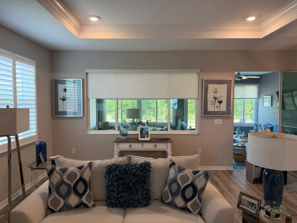 Matching framed artwork professionally installed in Summerfield, Florida.