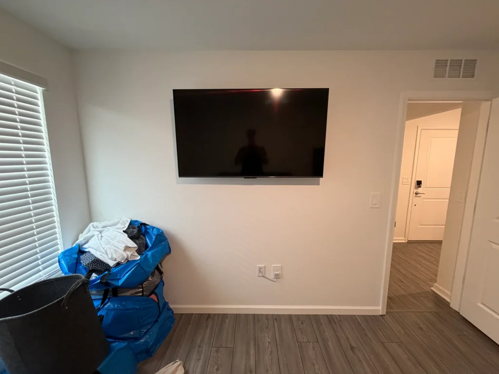 Clean TV wall installation with hidden cables in Silver Springs, Florida